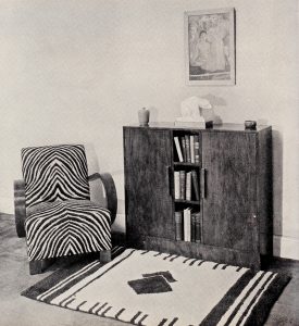 Photo: a textile design of Otti Berger's featured in a Gane Furniture catalogue, 1936