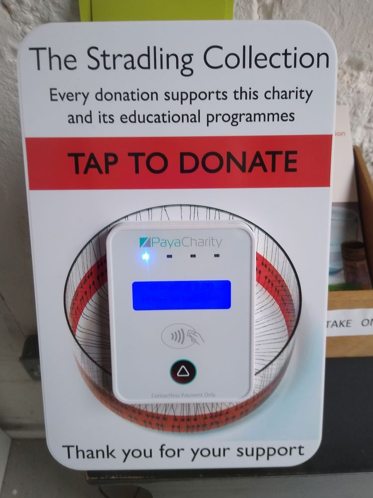 Photo: our charity's new tap-t-donate facility