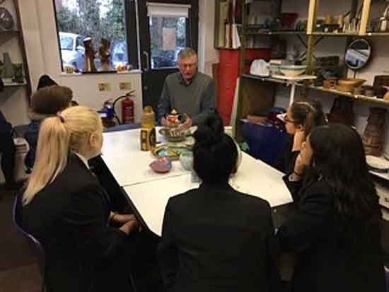 Trustee David Beech, our Learning Programme Leader, with local pupils
